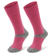 Grube zimowe skarpety trekkingowe TRE9 - różowe