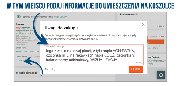 Damska bawełniana koszulka T-shirt z własnym nadrukiem - kolor czarny