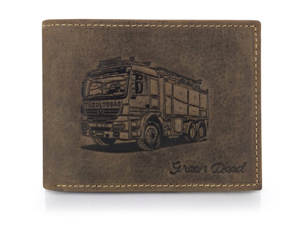 Elegancki portfel skórzany męski z ochroną RFID - CIĘŻARÓWKA