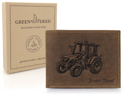 Elegancki portfel skórzany męski z ochroną RFID - CIĄGNIK