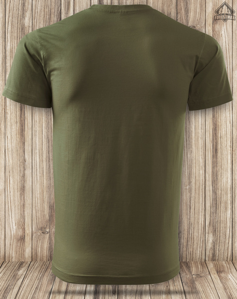 Wędkarska koszulka bawełniana T-shirt z dużym nadrukiem RYBA