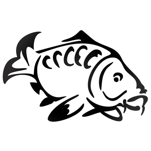 KARP 4 odblaskowa naklejka na auto czarna