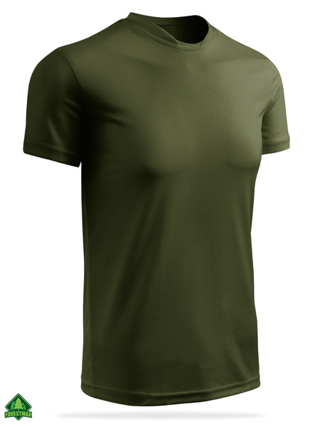 Termoaktywna koszulka outdoorowa męska kolor zieleń wojskowa