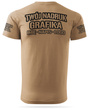 Piaskowa męska koszulka T-shirt z własnym nadrukiem 