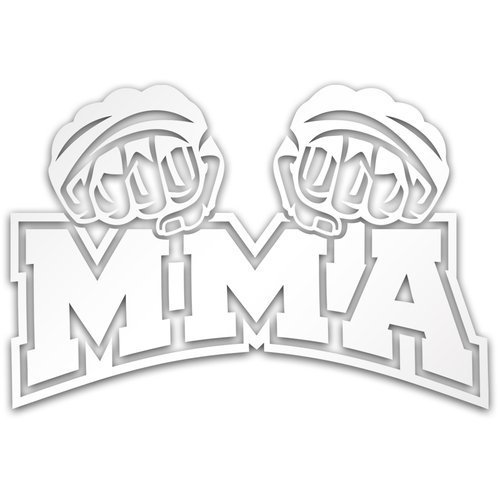 MMA odblaskowa naklejka - srebrna