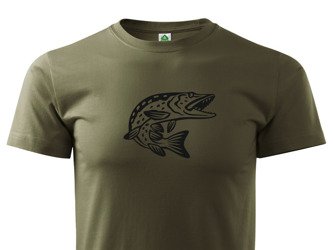 Szczupak koszulka zieleń wojskowa duży 14