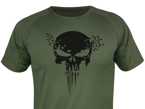 Wojskowa koszulka termoaktywna nadruk PUNISHER