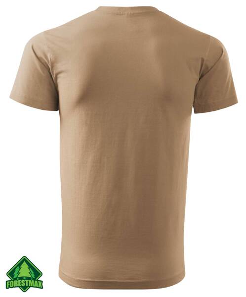 Bawełniana koszulka męska - piaskowa