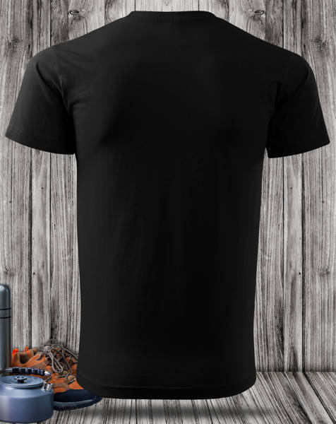 Czarna koszulka T-shirt nadruk KOCHAM GÓRY