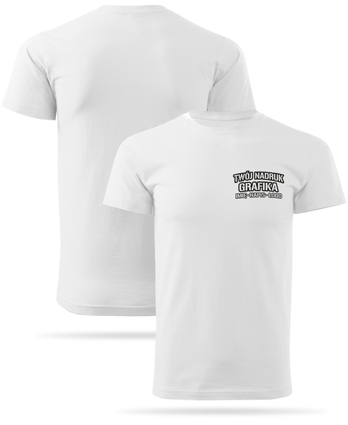 Koszulka T-shirt z własnym nadrukiem - biała