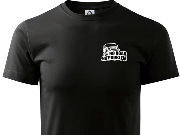 Koszulka czarna NO ROAD NO PROBLEM 2
