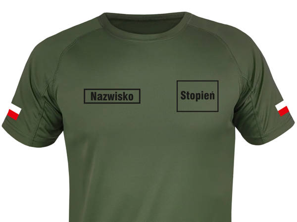 Koszulka wojskowa WOT ze stopniem i nazwiskiem