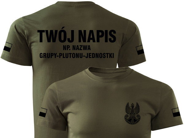 Koszulka wojskowa – stopień + nazwisko – WOT