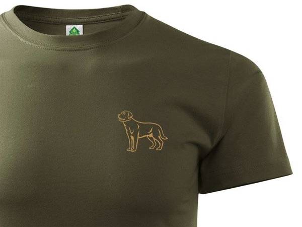 Labrador Retriever koszulka zieleń wojskowa