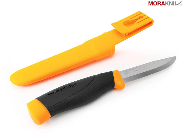 Nóż MORAKNIV Companion Haevy Duty - stal węglowa - pomarańczowy fluo - pudełko prezentowe