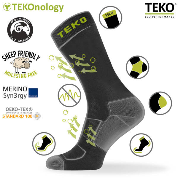 Skarpety trekkingowe TEKO ekoHIKE DISCOVERY - 2.0 LIGHT - granatowe