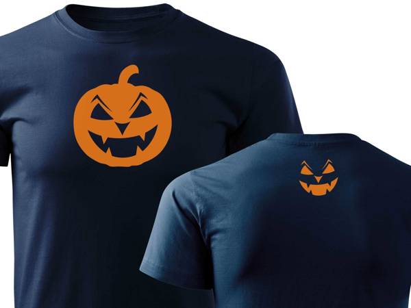T-shirt granatowy – Halloween / H02