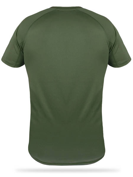 T-shirt termoaktywny khaki - SUM nr 5 + TWOJE IMIĘ