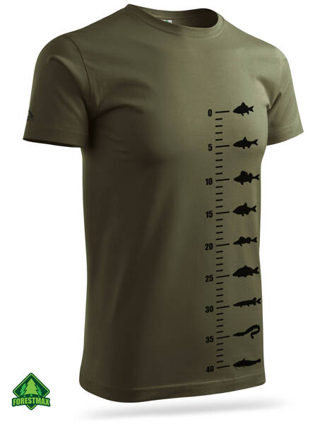 Wędkarska koszulka T-shirt nadruk MIARKA NA RYBY