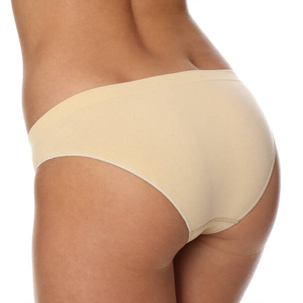 Zestaw 3 sztuk bawełnianych majtek damskich bikini BRUBECK Comfort Cotton - beżowe