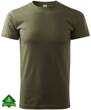 Bawełniana koszulka męska - zieleń wojskowa