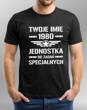 Koszulka T-shirt nadruk JEDNOSTKA SPECJALNA + IMIĘ I DATA URODZENIA