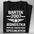 Koszulka T-shirt nadruk JEDNOSTKA SPECJALNA + IMIĘ I DATA URODZENIA